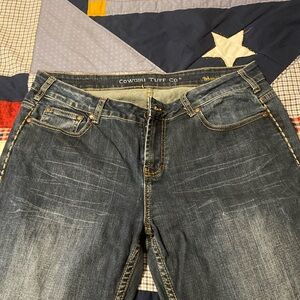 Cowgirl Tuff Co - Western Edge Dark Women’s Boot Cut Jeans